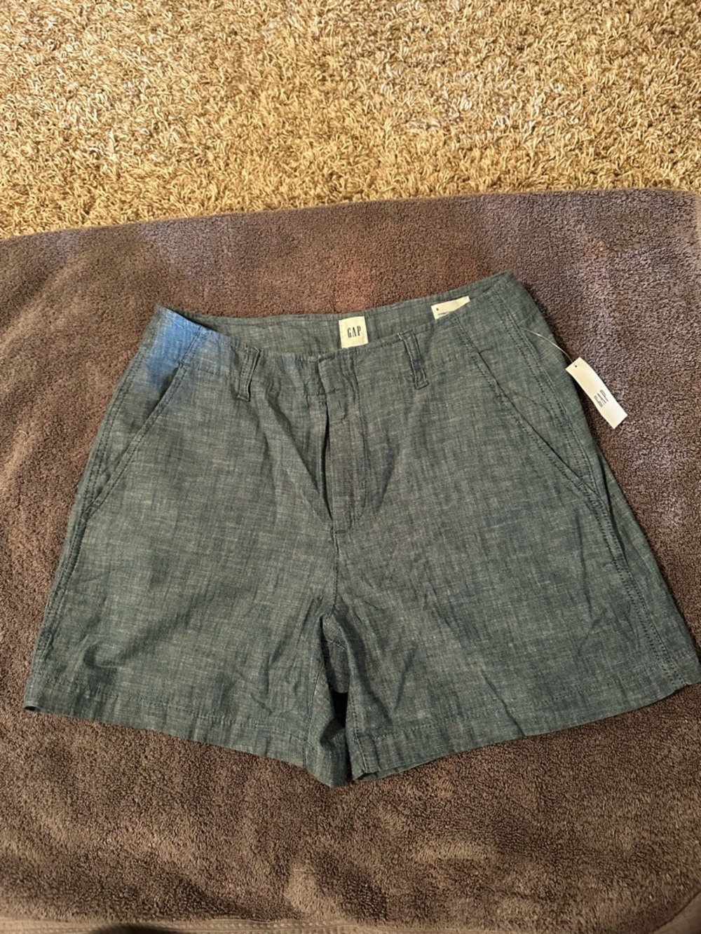 GAP Women's Blue Chambray Shorts